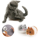 New 1PC cute cat toy plush fur toy shake movement mouse pet Kitten funny movement rat Little interactive bite toy