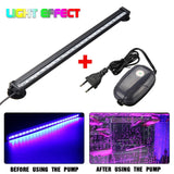 Air Pump RGB Aquarium Fish Tank LED Light with Remote 12/26/31/41/46CM Waterproof Safe Fish Lamps AC110-240V to DC12V EU Plug