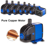Water Pump Fish Tank AC220-240V 50Hz 3-60W Submersible Aquarium Powerhead Fountain Hydroponic US Plug Ponds Aquariums Adjust