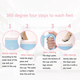 Paw Plunger For Small Medium Dogs Soft Silicone Pet Feet Washer Portable Pet Dog Dirty Paw Cleaning Cup Muddy Dog Cat Grooming