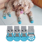Creative Cat Coats 2018 NEW Pet cat socks Dog Socks Traction Control for Indoor Wear L/M/S Cat Clothing Multicolor S M L