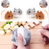 New 1PC cute cat toy plush fur toy shake movement mouse pet Kitten funny movement rat Little interactive bite toy