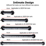 Air Pump RGB Aquarium Fish Tank LED Light with Remote 12/26/31/41/46CM Waterproof Safe Fish Lamps AC110-240V to DC12V EU Plug