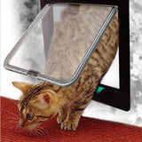 4 Way Lockable Dog Cat Kitten Door Security Flap Door ABS Plastic S/M/L Animal Small Pet Cat Dog Gate Door Pet Supplies