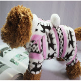 Autumn And Winter Snowflake Soft Fleece Pet Dress