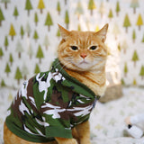 [MPK Cat Wear] Camouflage Pet Coat Dog Clothes Cute Pet Cotton Warm Winter Hooded Clothing for Dogs Sweatshirt Jacket