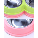 2018 Pet Dog Cat Puppy Travel Feeding Feeder Double Food Bowl Water Dish Cute Frog Pet Feeding Bowl