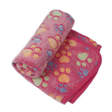 Pet Soft Blanket Winter Mat Foot Print Warm Sleeping Mattress