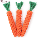 Transer Pet Supply High Quality Pet Dog Toy Carrot Shape Rope Puppy Chew Toys Teath Cleaning Outdoor Fun Training 22cm 71229