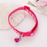 Easy Wear Cat Dog Collar With Bell Adjustable Buckle