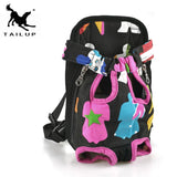 [TAILUP] Dog Carriers Fashion Red Color Travel Dog Bag Backpack Breathable Pet Bag Pet Puppy Carrier Christmas Gifts PY0002