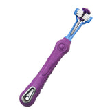 New Dog Toothbrush Three Sided Pet Clean Mouth Supplies Puppy Dogs Cats Teeth Care Cleaning Brushes Grooming Tools
