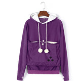 Cat Lovers Hoodies With Cuddle Pouch Mewgaroo Nyangaroo Dog Pet Hoodies For Casual Kangaroo Pullovers With Ears Sweatshirt 4XL
