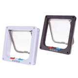 Pet Door 4 Way Lockable Security Flap Door for Dog Cat Kitten Wall Mount Door Animal Small Pet Cat Dog Gate Door