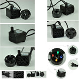 AC 220V 3W 5W Submersible Water Pump LED Aquarium Fountain Fish Pond Tank EU Plug For Fish Tanks Plants Growth Supplies Tool  