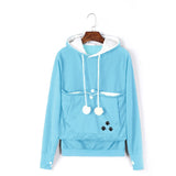 Cat Lovers Hoodies With Cuddle Pouch Mewgaroo Nyangaroo Dog Pet Hoodies For Casual Kangaroo Pullovers With Ears Sweatshirt 4XL