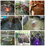 40w 2000l/h Aquarium Fish Pond Led Submersible Water Pump Garden Fountain Pump With Led Color Changing Fountain Maker