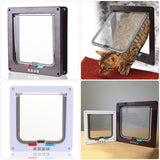 Pet Door 4 Way Lockable Security Flap Door for Dog Cat Kitten Wall Mount Door Animal Small Pet Cat Dog Gate Door