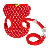 Mesh Harness and Leash Set Rhinestone Breathable Pet Collar