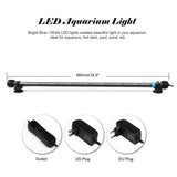 EU US PLUG LED Aquarium Light Underwater Lamp Fish Tank White Blue Waterproof IP68 5050 SMD Submersible Lamp 18CM 28CM 38CM 48CM