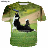 Smartest Pet Border Collie 3D Print Tshirt Men/women Streetwear