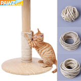 5M Natural Sisal Rope Durable 4/6/8mm DIY Making Desk Chair Legs Cat Scratching Post Toy Bingding Material For Cat Sharpen Claw
