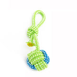 Dogs Chew Teeth Clean Outdoor Traning Fun Playing Green Rope