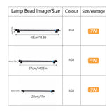 28CM 37CM 48CM  LED Fish Tank Aquarium LED Light 5050 SMD RGB Light Bar IP68 Waterproof Submersible Lamp EU/US/UK/AU Plug