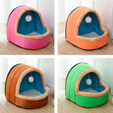  5 Colors Pet Dog Cat Bed Foldable Puppy  House With Toy Ball  Warm Soft Pet Cushion Dog Kennel Cat Castle Fast Shpping