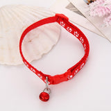 Easy Wear Cat Dog Collar With Bell Adjustable Buckle