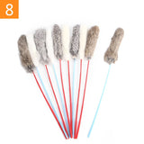 Teaser Feather Toys Kitten Funny Colorful Rod Cat Wand Toys Interactive Stick