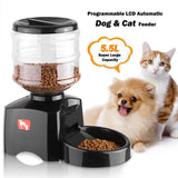 5.5L Programmable Automatic Pet Feeder for Dog Cat Electric Dry Food Dispenser Dish Bowl 1-3 Meal/Day with Timer Voice Recording