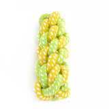 Dogs Chew Teeth Clean Outdoor Traning Fun Playing Green Rope