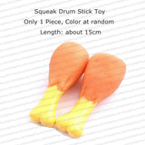 Rubber Squeak Toy for Dog Screaming Chicken Chew Bone Squeaky Ball Toys