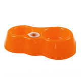 Portable Pet Feeder Plastic Dual Port Automatic Feeder Water Drinking Feeding Basin Bowls For Cats Pet Dogs without Bottle