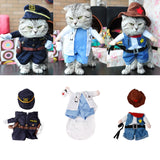 Funny Fashion Pet Dog Cat Clothes Costume Dress Doctor Policeman Cowboy Suit Outfit Cotton Apparel S M L