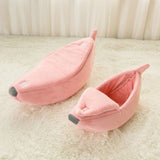 Banana Puppy Cushion Kennel Warm Portable Pet Basket Supplies Mat Beds