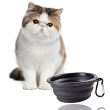 Foldable Dog Cat Pet Travel Food Feeding Bowl Water Dish Portable Silicone Bowl