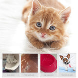 1Pc Durable Double Stainless Steel Dog Cat Bowls with Non-spill & Non-skid Design for Pet Food and Water Elevated Feeder#290914 