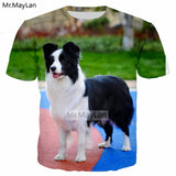 Smartest Pet Border Collie 3D Print Tshirt Men/women Hip Hop Streetwear T-shirt Tee T shirt Boys Cute Clothes Black Friday 2018