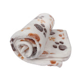 Pet Soft Blanket Winter Mat Foot Print Warm Sleeping Mattress
