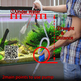 140cm Aquarium Cleaner Tool Siphon Gravel Suction Pipe Filter for Fish Tank, Vacuum Water Change Pump Tools, pipe tube for water