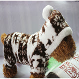 Autumn And Winter Snowflake Soft Fleece Pet Dress