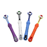 New Dog Toothbrush Three Sided Pet Clean Mouth Supplies Puppy Dogs Cats Teeth Care Cleaning Brushes Grooming Tools