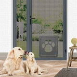 New 1PCS Pet Screen Door Dog Footprint Pattern Pet Cat Door Window Screen Doggie Flap Safe Pet Supplies