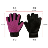 Blue Brush Glove For Animal Cat Cleaning Brush Finger Silicone Gloves For Cats Dogs Pet Hair Remover Glove Cat Grooming         