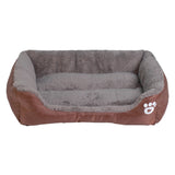 9 Colors Paw Pet Sofa Beds Waterproof Bottom Soft Fleece Warm Bed