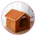 Pet Foldable Bed With Mat Soft Winter Cushion Kennel