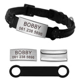 Nylon Personalized Pet Collars With Name ID Tag