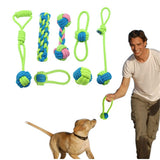 New Cotton Dog Rope Toy Knot Puppy Chew Teething Toys Teeth Cleaning Pet Palying Ball For Small Medium Large Dogs Wholesale BTZ1